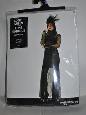 NWT Gothic Queen Adult Costume Fancy Halloween Cosplay Woman Size Medium 8-10